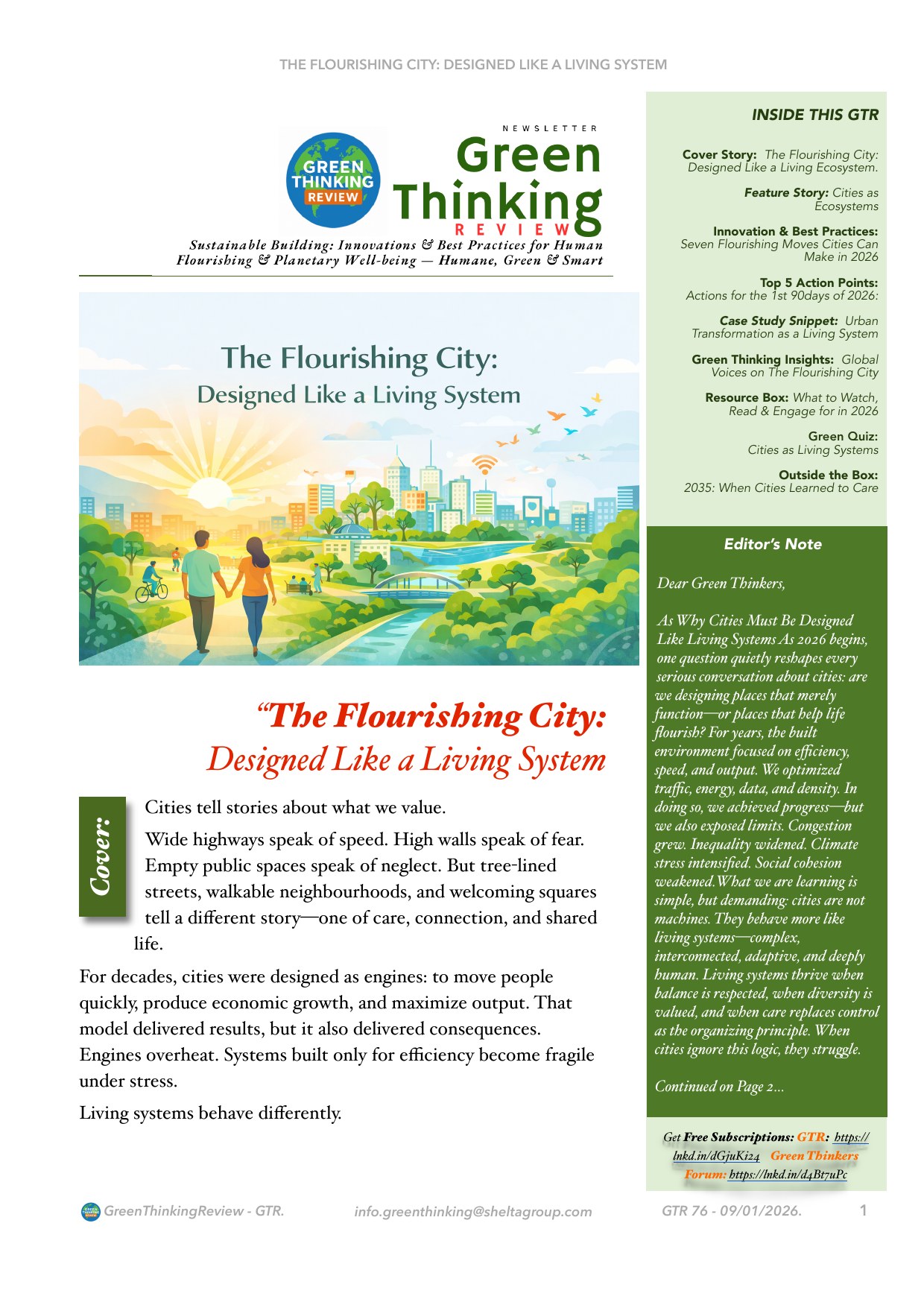 Cover of GTR 76: The Flourishing City